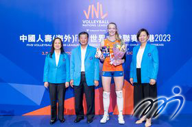 The most popular player of Team Netherlands: Outside hitter Iris VOS. 