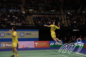 Men's Doubles Final: World No. 1 duo Marcus Fernaldi GIDEON and Kevin Sanjaya SUKAMULJO of Indonesia defeat Denmark's Mads CONRAD-PETERSEN and Mads Pieler KOLDING.