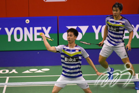 Men's Doubles: World Ranking No. 1 Marcus Fernaldi Gideon and Kevin Sanjaya Sukamuljo of Indonesia