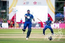 Winning moment for team Sri Lanka in the Cup Finals.