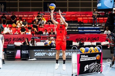 Team Hong Kong球员刘振星在投篮大赛名列第2