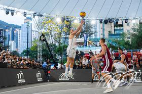 In the men's final, men's 3x3 team of Latvia and Austria play a tough game