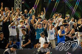 Local fans show their enthusiastic in the game