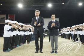 Mr Michael LEE (right) and Mr Christophe AMEEUW (left), founder and CEO of the European Equestrian Masters (EEM) 