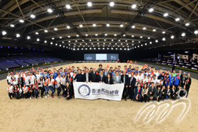 Group photo of the entire HKEF volunteer team, officials and staffs who worked at the event