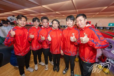 这是参加HKGX 2025 IBF世界保龄球锦标赛的中国香港代表队。