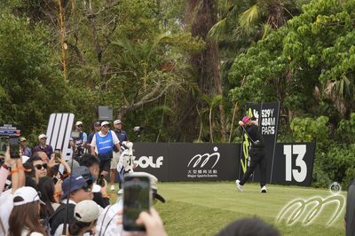 Popular golfer Jon Rahm tees off from the 13th hole