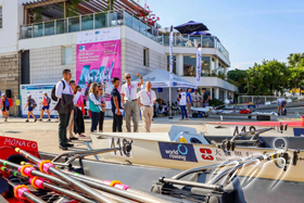 Mr. Mike Tanner, MH, Chairman of the 2019 WRCC Organizing Committee welcomed Mr. Yeung Tak Keung, Commissioner for Sports during the visit at the Royal Hong Kong Yacht Club