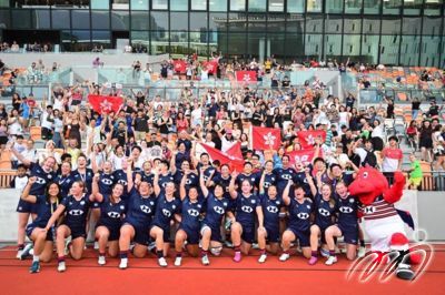 在啟德青年運動場舉行的「WXV全球系列挑戰賽」首輪賽事中，東道主中國香港女子十五人欖球代表隊以29：24力克巴西，獲主場球迷熱烈支持。