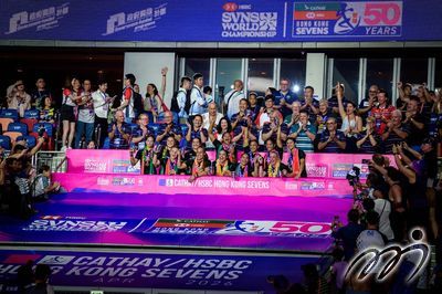 New Zealand Women presented the Cup after their win over Australia on Sunday night