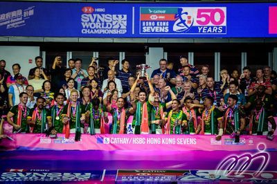 South Africa Men presented the Cup after their win over Argentina on Sunday night