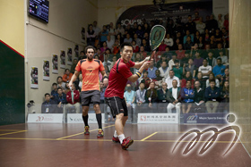 In the men's final, Ramy ASHOUR from Egypt, a two-time champion and a former world-number-one, is playing against his fellow countryman Karim Abdel GAWAD.