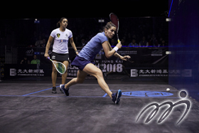 Joelle King of New Zealand beat Egyptian Raneem El Welily at a straight in her first final appearance to win her maiden champion title.