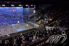 赛事八强、准决赛与决赛移师到香港公园体育馆内搭建的四面玻璃壁球场进行，并吸引数百名观众入场观赏。