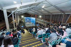 The matches are played in a new glass court donated by The Hong Kong Jockey Club Charities Trust