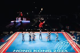 The spectacular performance by the World Taekwondo Demonstration Team at the opening ceremony