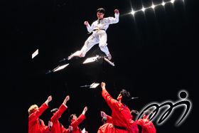 The spectacular performance by the World Taekwondo Demonstration Team at the Closing ceremony