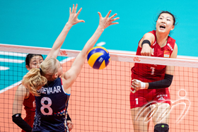 Team China's Yuan Xinyue put on an outstanding performance in today's match and took advantage of multiple attacking opportunities against Netherlands' defense, scoring many points for China.