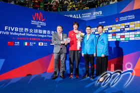 China's most popular player was presented to Ms. Ting ZHU, the most popular coach was presented to Ms. Ping LANG and the most popular team went to Team China.