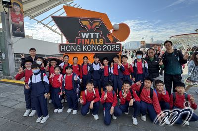 Students are invited to join the WTT Finals Hong Kong 2025 community program, enjoying free match viewing and experiencing table tennis passion.